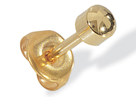 Ear Piercer Preloaded 24K Gold Disposable Blue ( .. .  .  